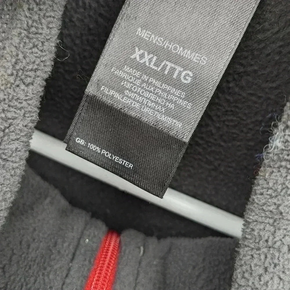 The North Face Men's Gray/Red Quarter Zip-up Pullover Fleece Jacket Size XXL - Picture 4 of 5